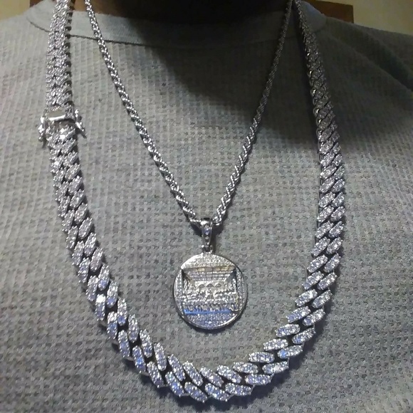 Stainless Steel Cuban Link Chain Iced 